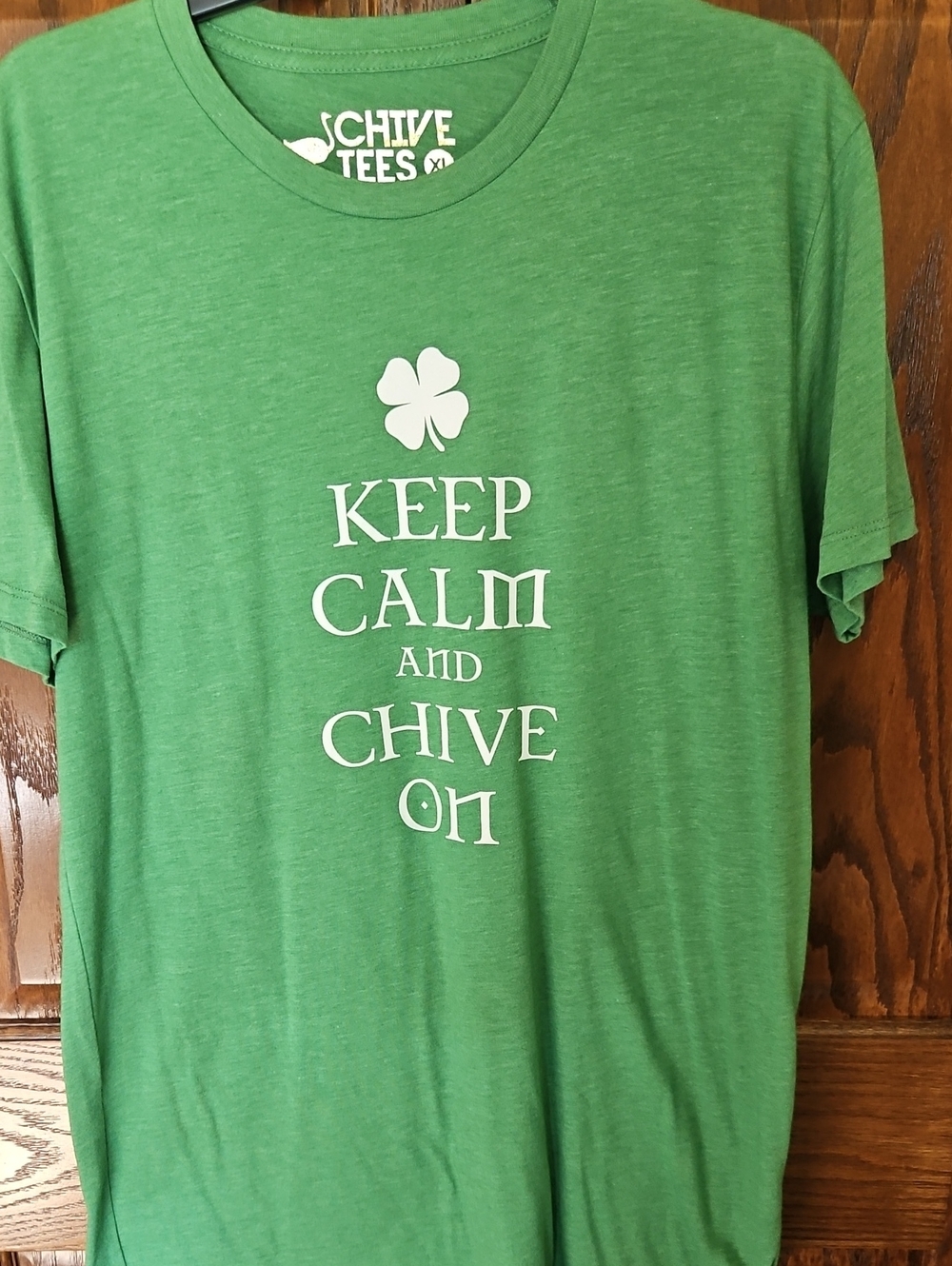 Keep Calm and Chive On Green Tee - Chive Tees